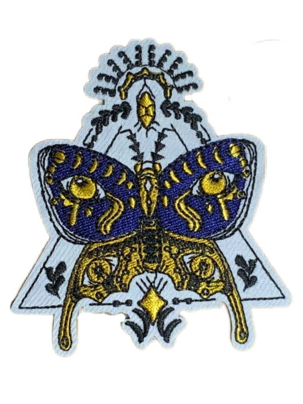 Butterfly Moth Evil Eye Embroidered Iron On Patch Embroidered Celestial Occult